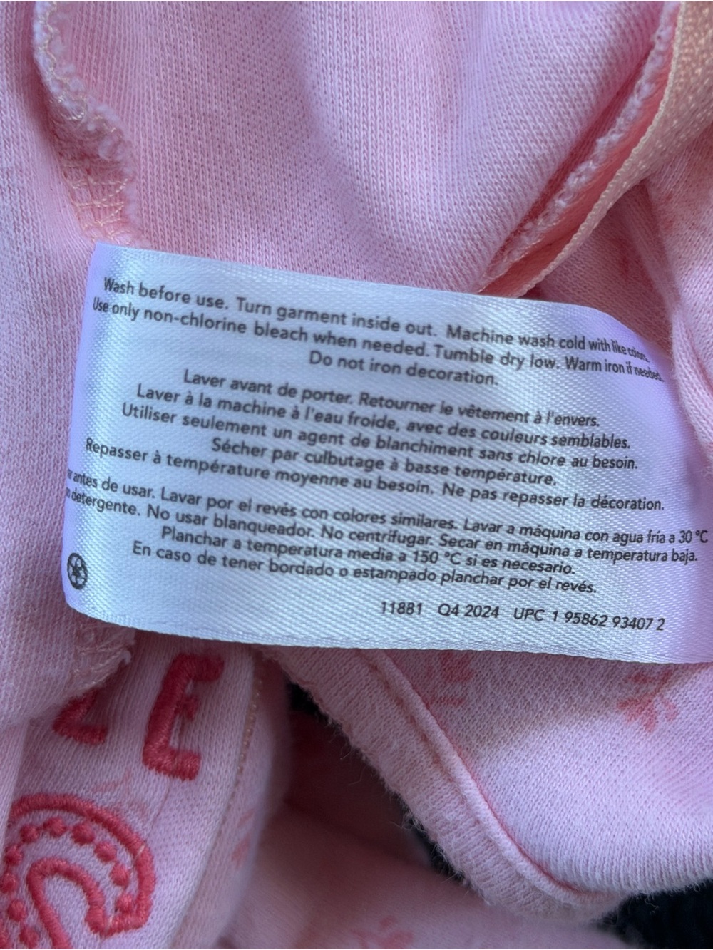 Carter's Pink 'Little Sister' Footed Fleece One-Piece - Picture 6 of 6